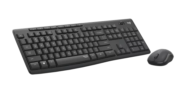 KIT TECLADO + MOUSE SEM FIO PRETO LOGITECH MK295 SILENT