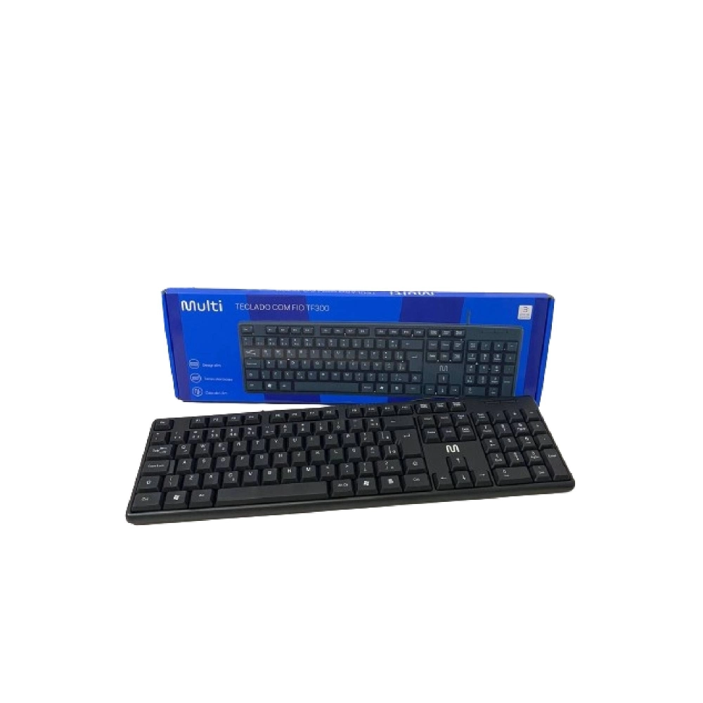 TECLADO USB PRETO SLIM MULTILASER – TF300