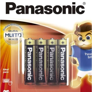 PILHA AAA PALITO ALCALINA COM 4 UNIDADES - PANASONIC