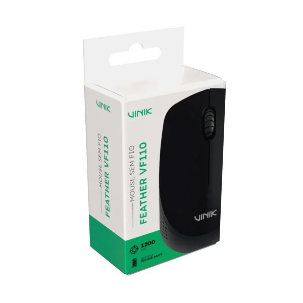 MOUSE SEM FIO PRETO – 1200 DPI – VF110 - VINIK - Imagem 2