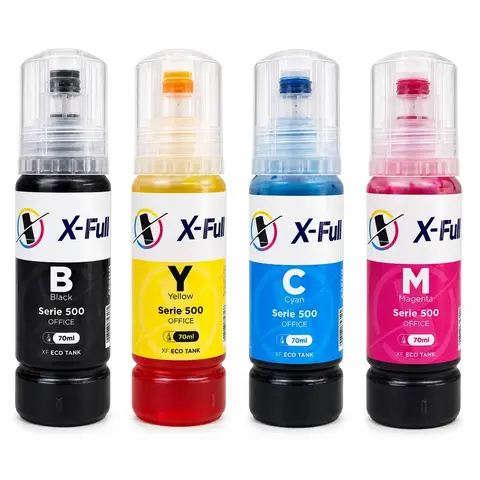 KIT REFIL TINTA COMPATÍVEL XFULL PARA EPSON 504 / 544 - 4 CORES