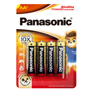 PILHA AA ALCALINA COM 4 UNIDADES – PANASONIC